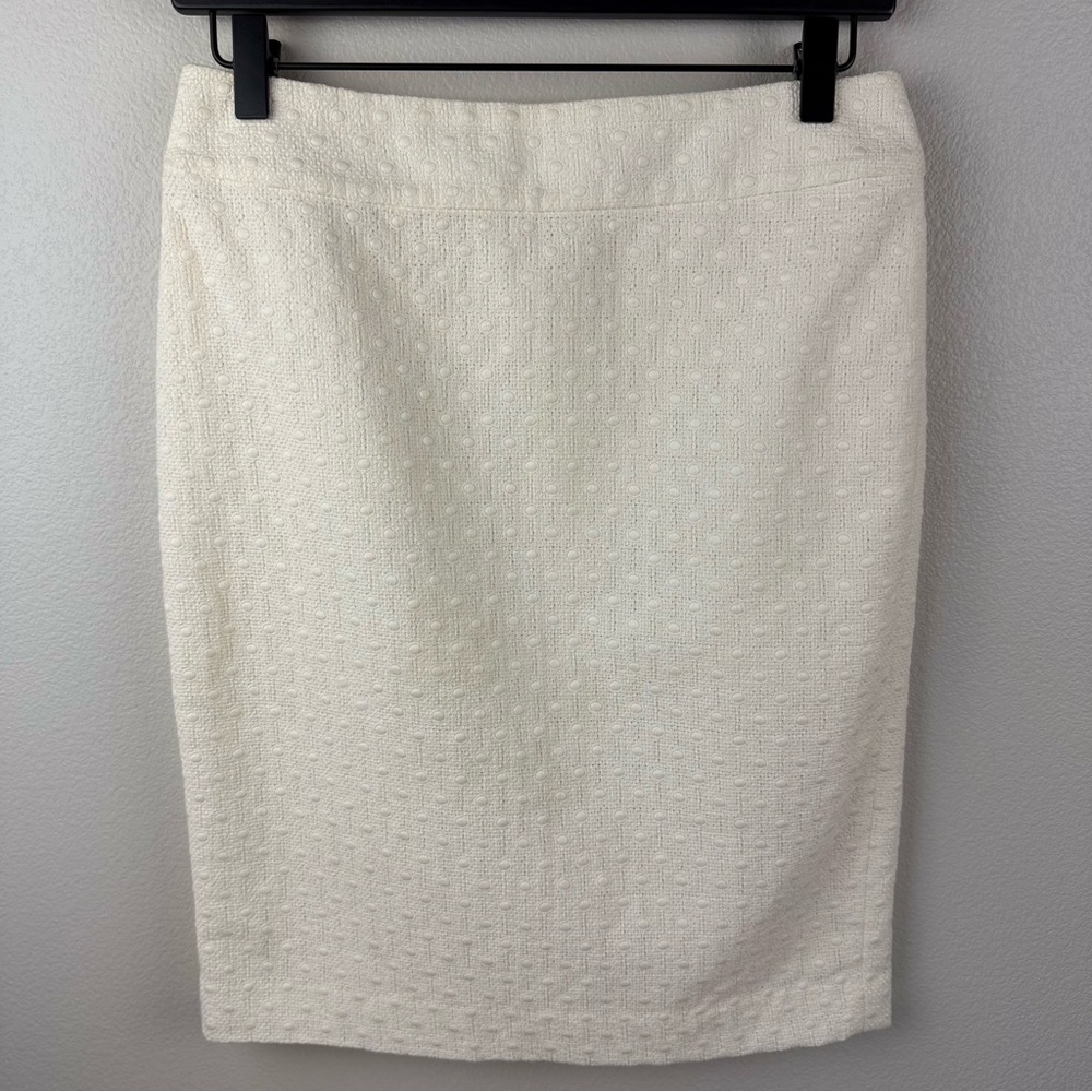 Ann‎ Taylor Classy Pencil Skirt Ivory Women's Size 2